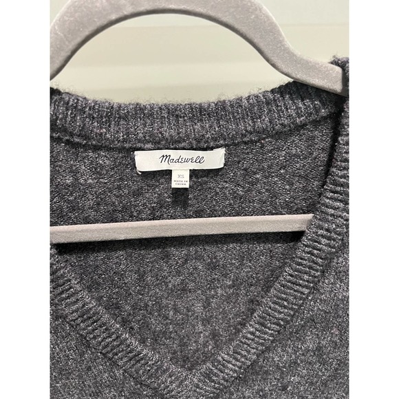 Madewell Wool‎ Bubble Sleeve Sweater Size XS Charcoal Grey - Picture 4 of 7